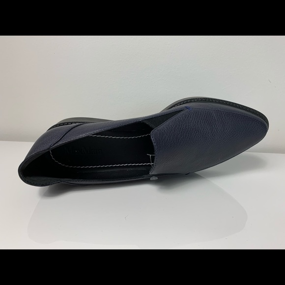 NEW MAXMARA HARDEN Navy Leather Loafers Sh… - Picture 6 of 7
